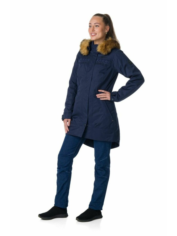 Kilpi Temno moder ženski zimski plašč Kilpi PERU-W