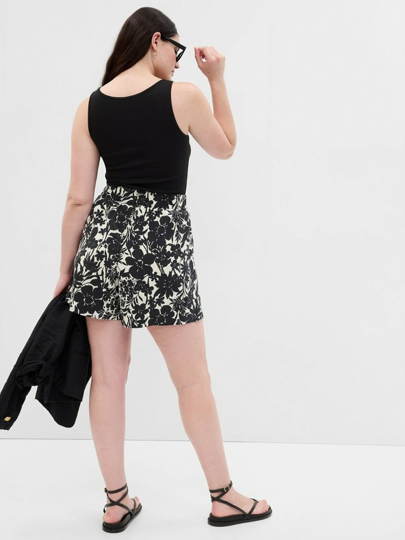 GAP Ľanové vzorované šortky GAP