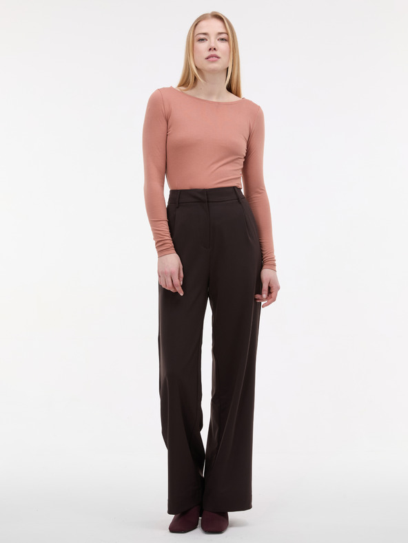 Orsay Svetlo rjava ženska majica z dolgimi rokavi ORSAY