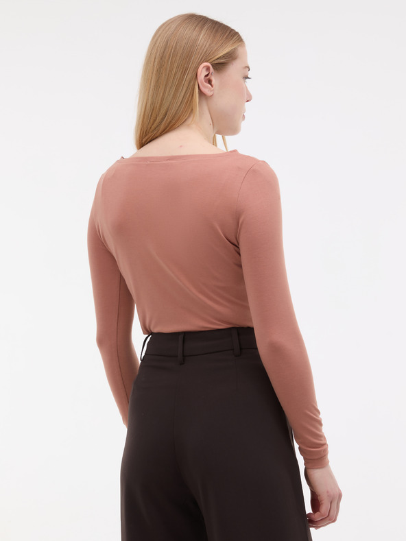 Orsay Svetlo rjava ženska majica z dolgimi rokavi ORSAY