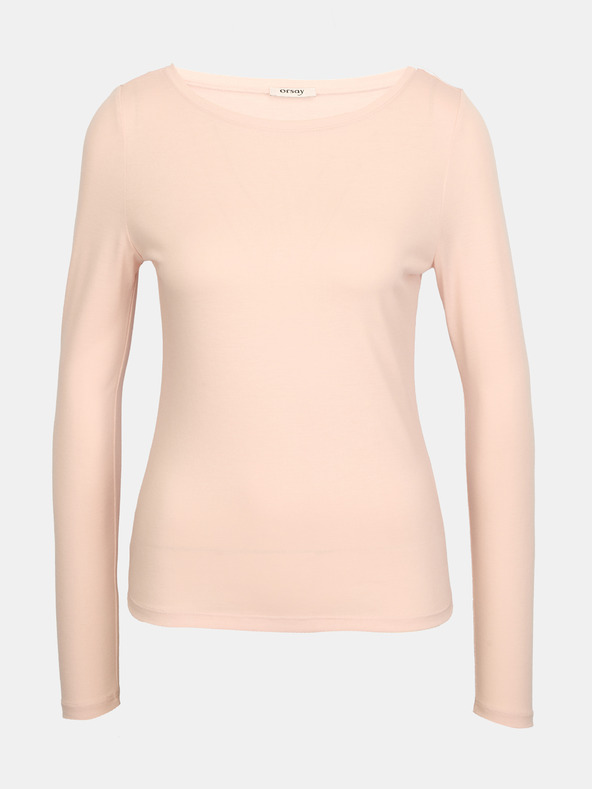 Orsay Svetlo roza ženska majica z dolgimi rokavi ORSAY