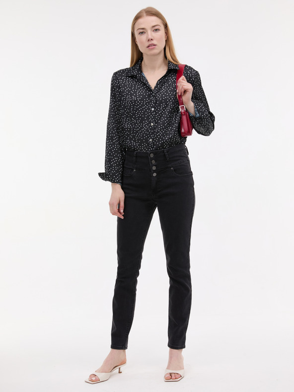 Orsay Črna ženska vzorčasta bluza ORSAY