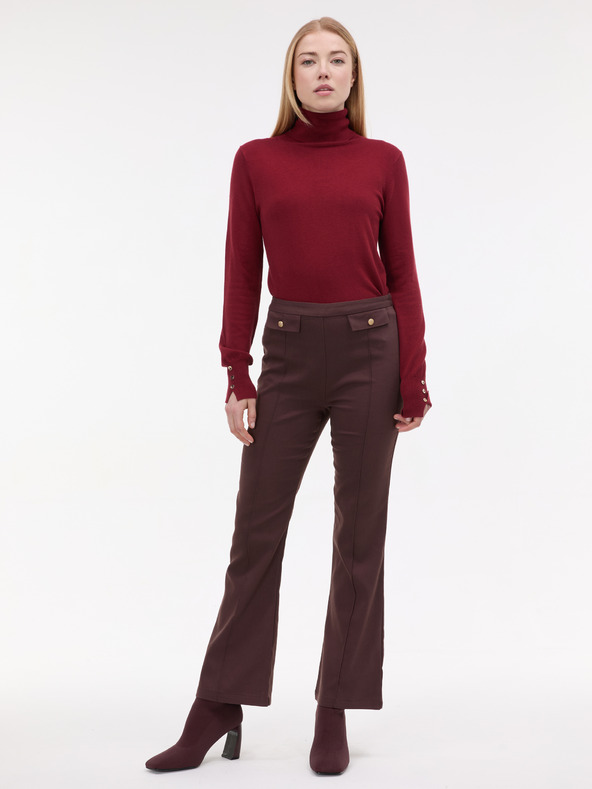 Orsay Rjave ženske bootcut hlače ORSAY