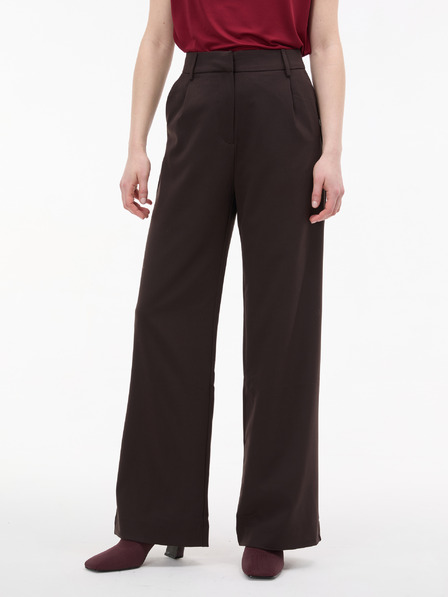 Orsay Temno rjave ženske široke hlače ORSAY