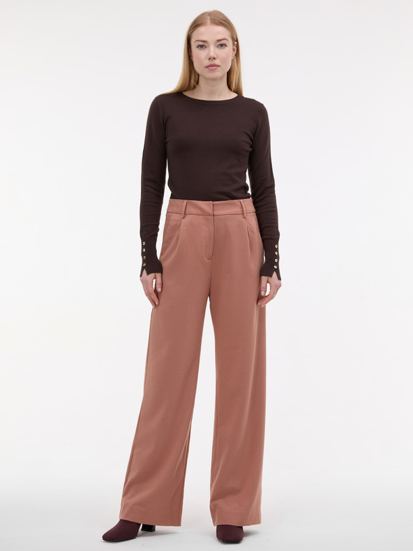 Orsay Svetlo rjave ženske široke hlače ORSAY