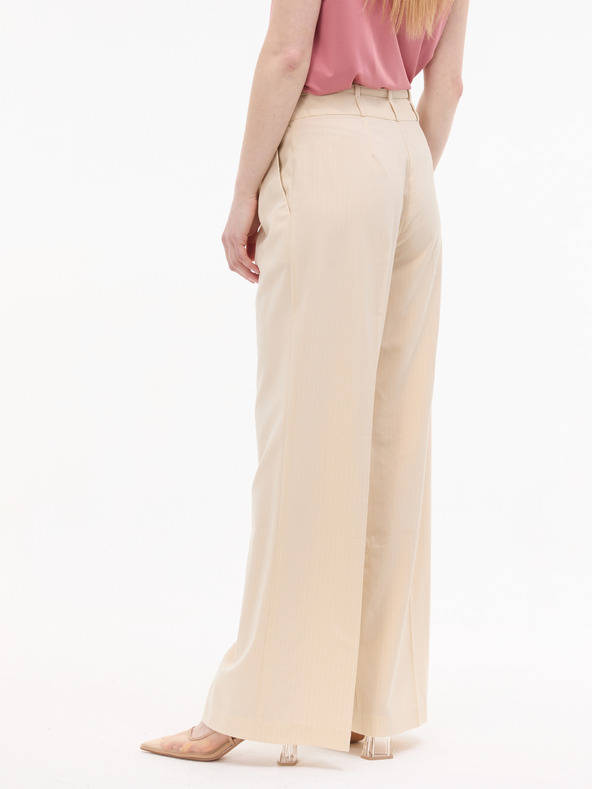 Orsay Kremne ženske široke hlače s črtami ORSAY