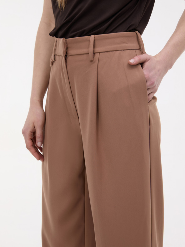 Orsay Svetlo rjave ženske široke hlače ORSAY