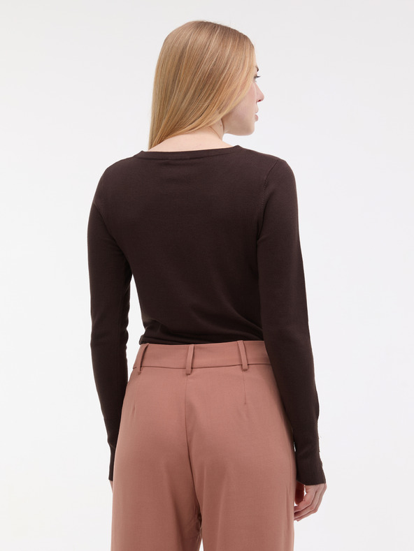 Orsay Temno rjav ženski pulover ORSAY