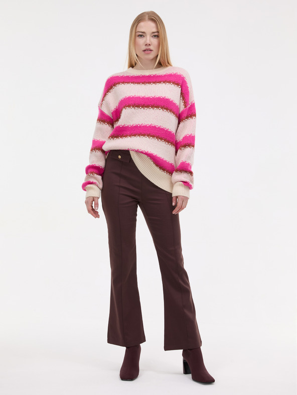 Orsay Roza ženski črtasti pulover ORSAY