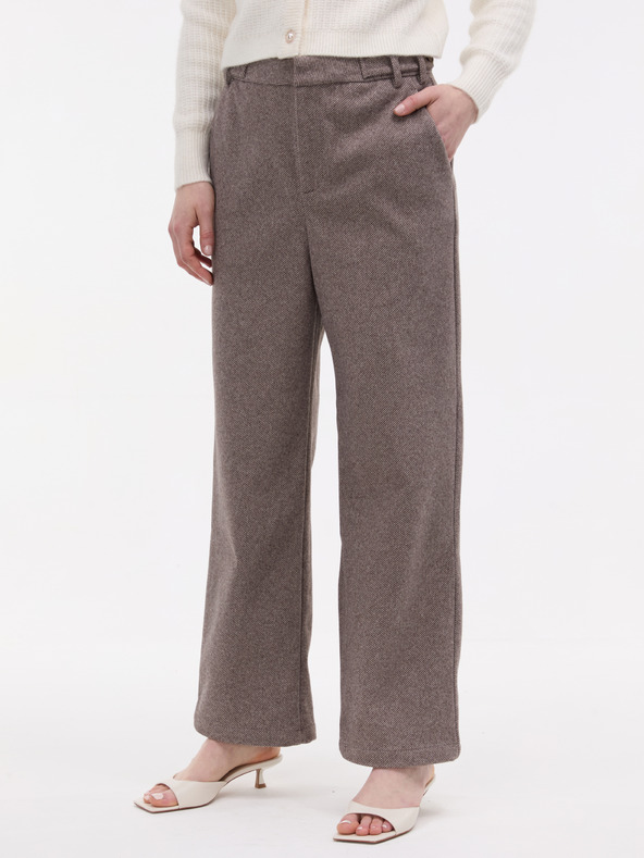 Orsay Svetlo rjave ženske široke hlače ORSAY