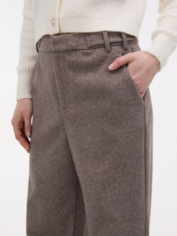 Orsay Svetlo rjave ženske široke hlače ORSAY