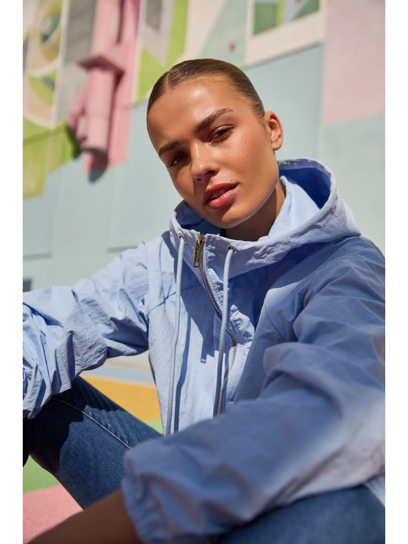 Moodo Jakna s kapuco svetlo modra Moodo