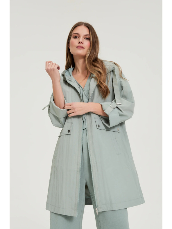 Moodo Parka jakna olivna Moodo