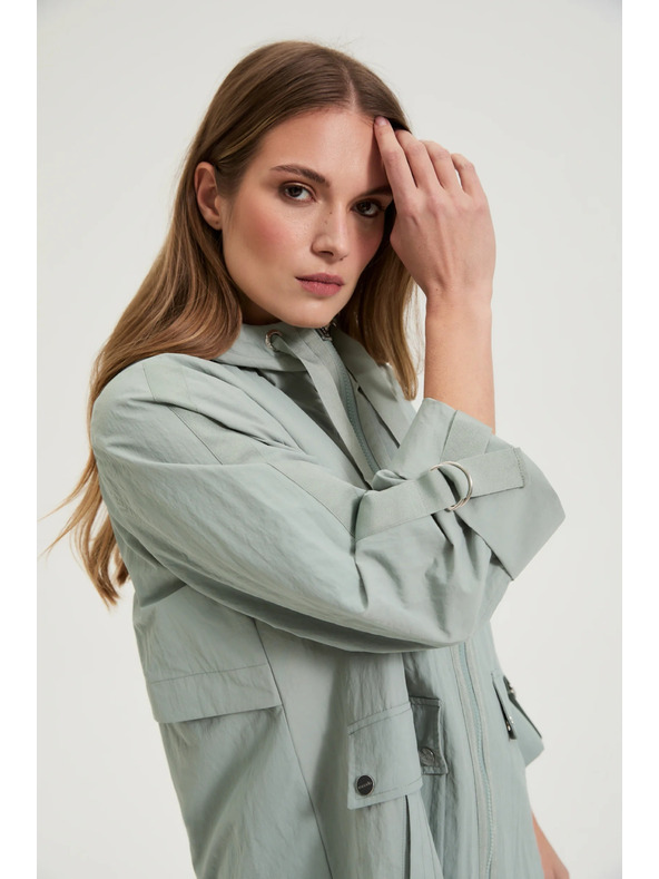 Moodo Parka jakna olivna Moodo