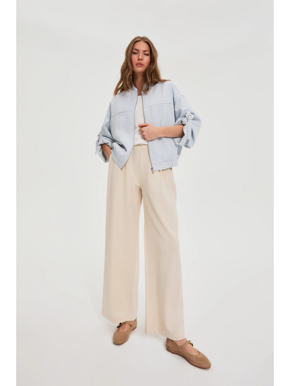 Moodo Jakna z zavitimi rokavi svetlo modra Moodo