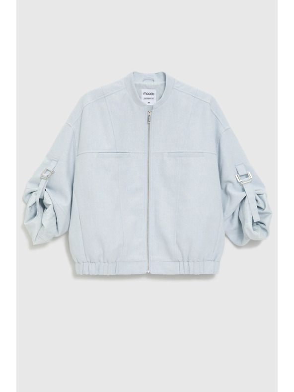 Moodo Jakna z zavitimi rokavi svetlo modra Moodo