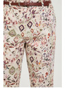 Moodo Vzorčaste hlače bež Moodo