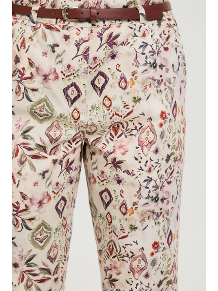 Moodo Vzorčaste hlače bež Moodo