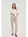 Moodo Vzorčaste hlače bež Moodo