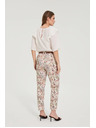 Moodo Vzorčaste hlače bež Moodo