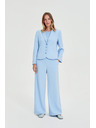 Moodo Oblekarske hlače svetlo modre Moodo