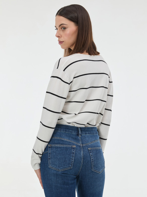 Orsay Črn črtast ženski pulover ORSAY