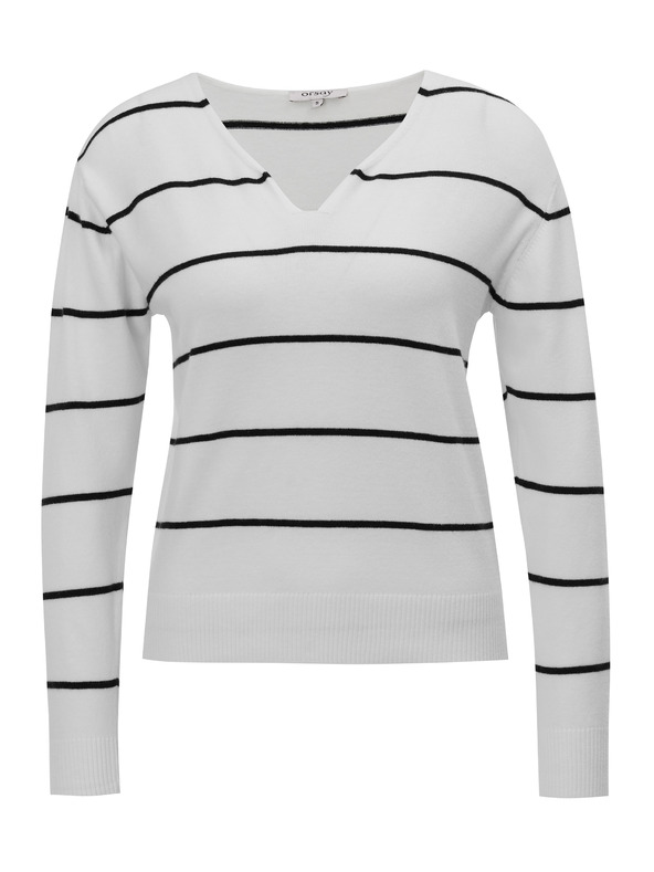 Orsay Črn črtast ženski pulover ORSAY