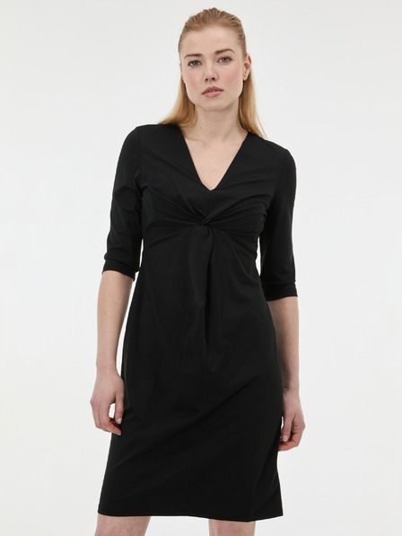 Orsay Črna ženska obleka do kolen ORSAY