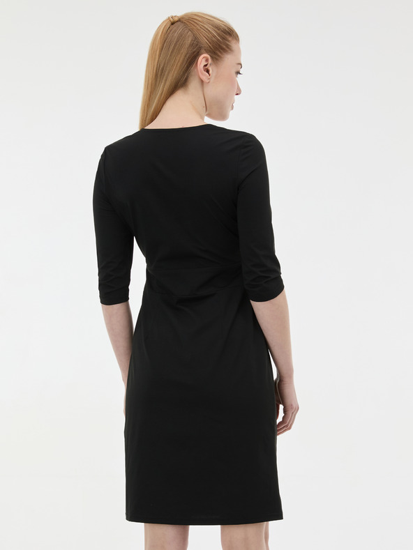 Orsay Črna ženska obleka do kolen ORSAY