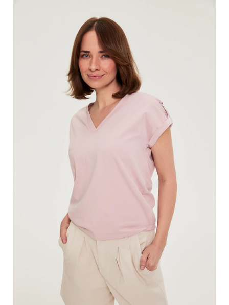 Moodo Majica iz bombaža rožnata Moodo