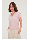 Moodo Majica iz bombaža rožnata Moodo