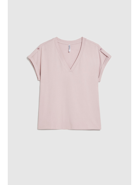 Moodo Majica iz bombaža rožnata Moodo