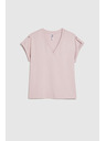 Moodo Majica iz bombaža rožnata Moodo