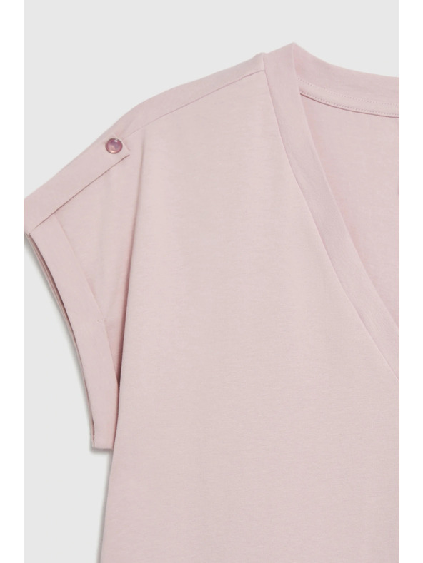 Moodo Majica iz bombaža rožnata Moodo