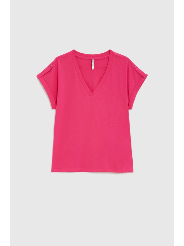 Moodo Majica iz bombaža vijolična Moodo