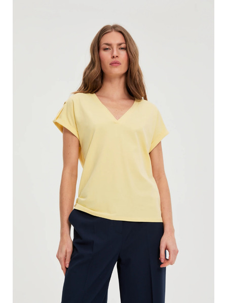 Moodo Majica iz bombaža rumena Moodo