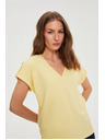 Moodo Majica iz bombaža rumena Moodo