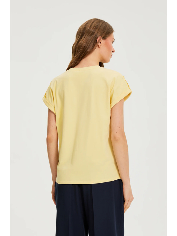 Moodo Majica iz bombaža rumena Moodo