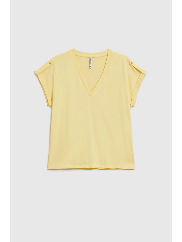 Moodo Majica iz bombaža rumena Moodo