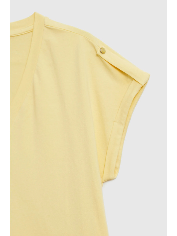 Moodo Majica iz bombaža rumena Moodo