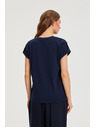 Moodo Bombažna majica temno modra Moodo