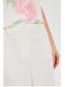 Moodo Hlače s širokimi nohavicami v ognju bele Moodo