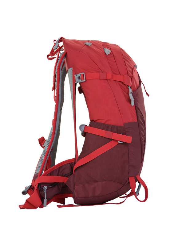 ALPINE PRO Outdoor nahrbtnik s pláštenko 25 l ALPINE PRO MONRE kardinalna