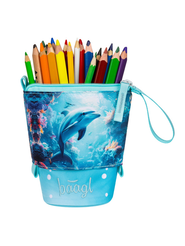 BAAGL  BAAGL Šolski penalik Peščena barva Delfin GRS
