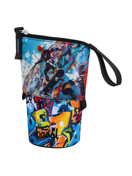 BAAGL  BAAGL Šolski penalik Peščena barva Skate park GRS