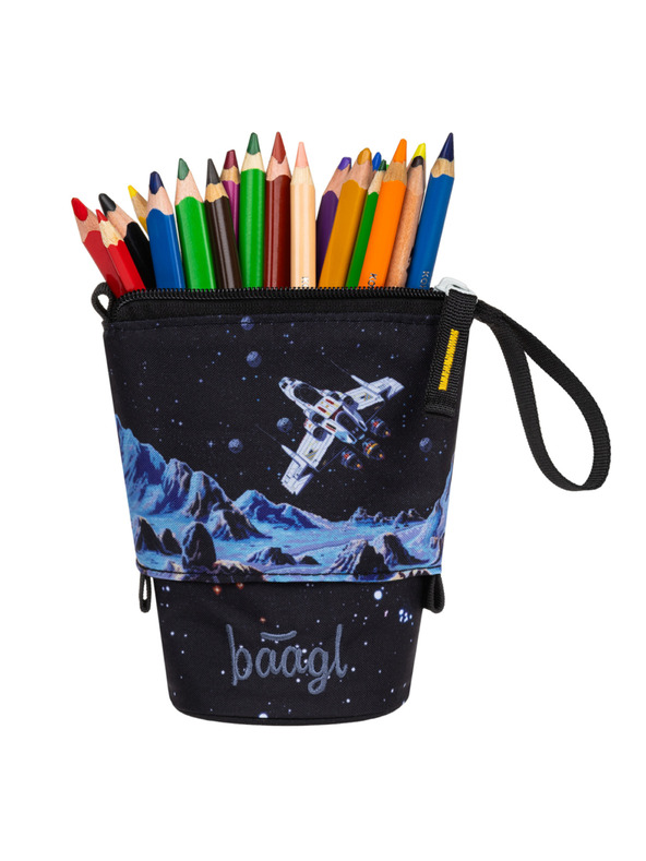 BAAGL  BAAGL Šolski penalik Peščena barva Pixel vesolje GRS