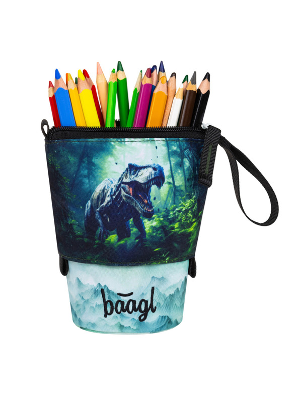 BAAGL  BAAGL Šolski penalik Peščena barva Dino GRS