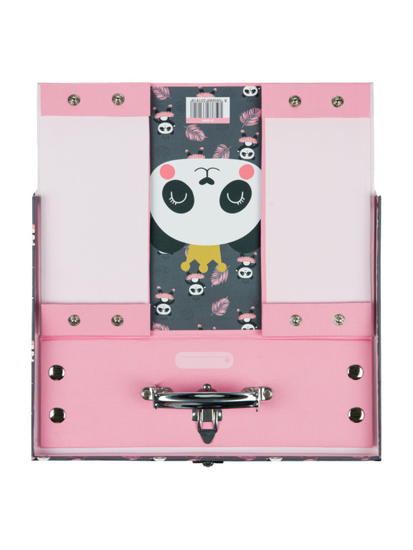 BAAGL  BAAGL Zložljiv šolski kovček Panda s kovinami