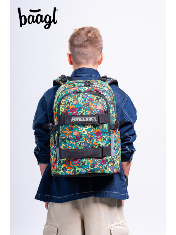 BAAGL  BAAGL SET 5 Skate Minecraft Chaos: nahrbtnik, penalik, vrečka, pas, ovoj za prenosni računalnik