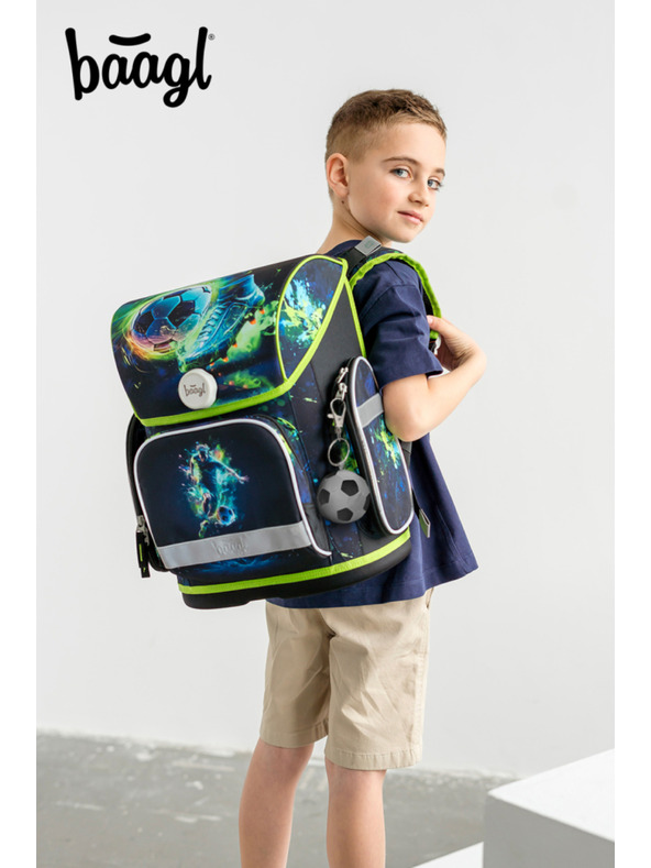 BAAGL  BAAGL SET 5 Ergo Nogomet Igralec: aktovka, pernica, vrečka, predpasnik, denarnica